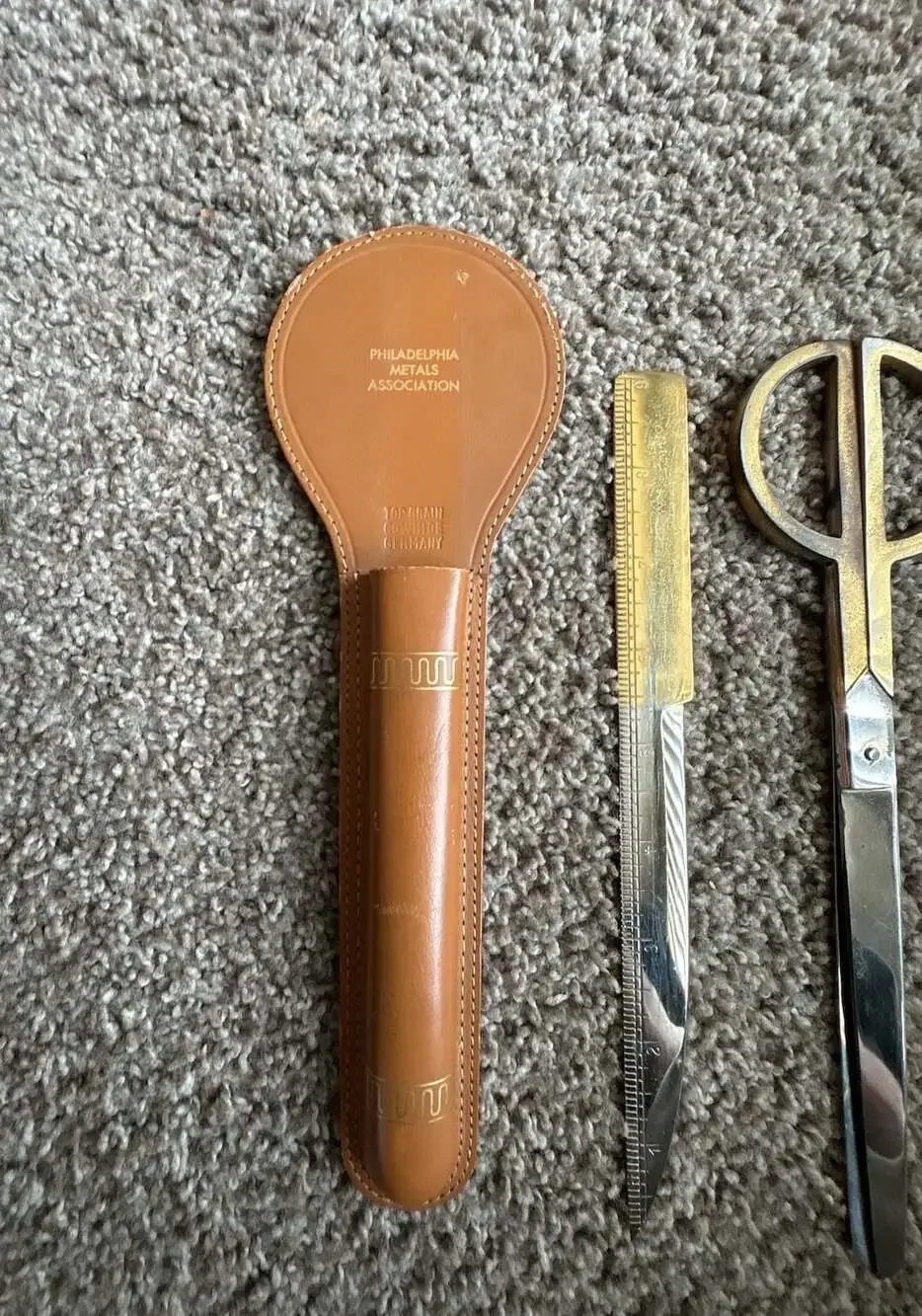 Vintage Philadelphia Metals Association Scissors and Letter Opener Set